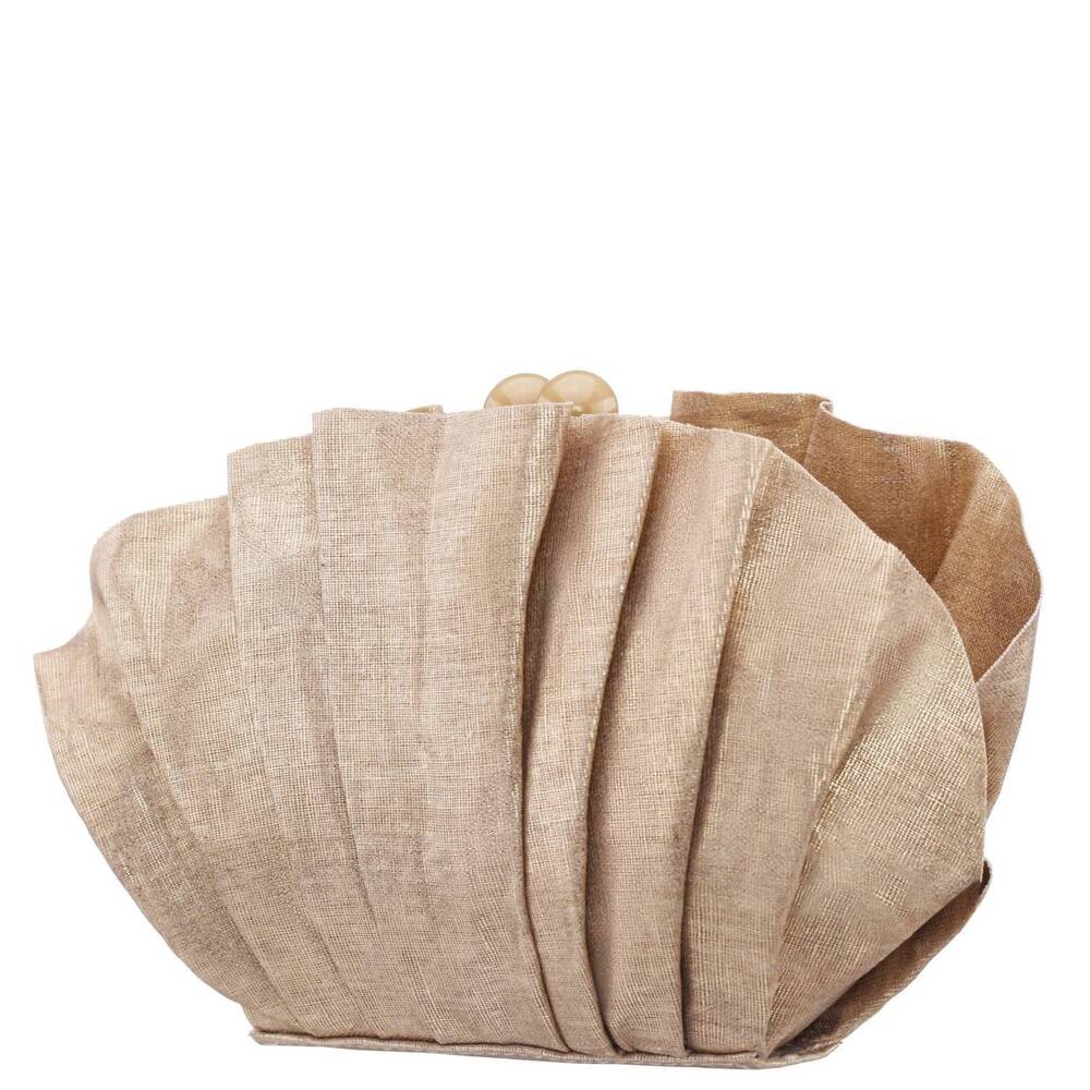 NEW NINA SHOES women's reef clutch bag in light gold